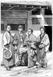 Innbyggere i Tokyo, Japan, 1895