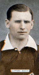 Clifford Bastin, fotballspiller for Arsenal og engelsk landslagsspiller, 1935