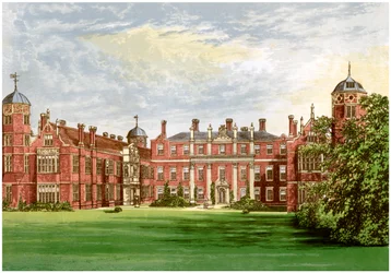 Cobham Hall, Kent, hjemmet til jarlen av Darnley, c1880