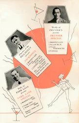 Cocktailoppskrifter, ca. 1935 1935.