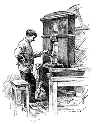 Myntpresse ved Royal Mint, London, 1891