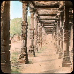 Colonnade, Delhi, India, slutten av 1800- eller begynnelsen av 1900-tallet