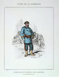 Kommandør og ingeniør for barrikader, Paris kommune, 1871.