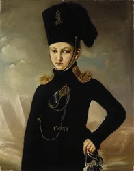 Kosakk fra det første besatte kosakkregimentet, grev M.A. Dmitriev-Mamonov, første kvartal av 1800-tallet