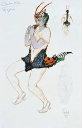 Kostymedesign for Papegeno, 1913
