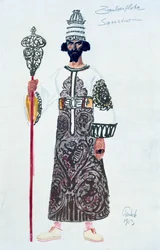 Kostymedesign for Sarastro, 1913