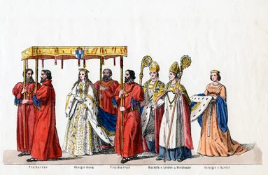Kostymedesign for Shakespeares skuespill, Henry VIII, 1800-tallet.