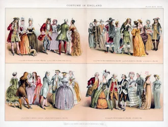 Kostyme i England, c1700-tallet