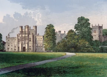 Coughton Court, Warwickshire, sent på 1800-tallet