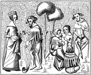 Court of Love, Provence, Frankrike, 1300-tallet 1849
