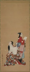 Kurtisane Oiran og betjent, 1615-1868.