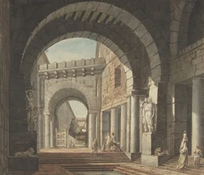 Gårdsplass, 1700-tallet.
