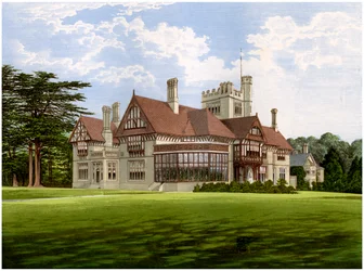 Cowdray Park, Sussex, hjemmet til jarlen av Egmont, c1880
