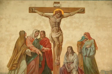 Korsfestelse. Saint-Didier kirke Voreppe Frankrike