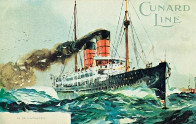 Cunard Line, In Mid-Atlantic, c1900.