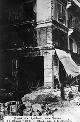 Skader etter et raid av tyske Gotha-bombefly, Paris, 11. mars 1918