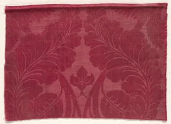 Damask med blad- og blomsterdesign, 1700-1800-tallet.