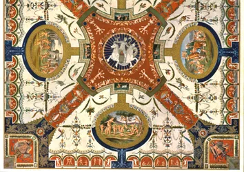 Dekorasjon i Villa Madama, Roma, Italia, 1928.
