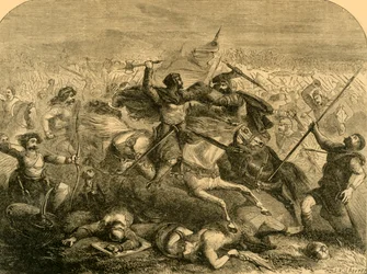 Saksernes nederlag av Arthur, c1890.