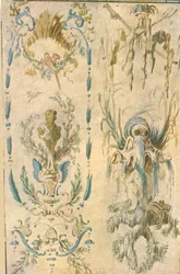 Design for en veggdekorasjon, Frankrike, 1928.