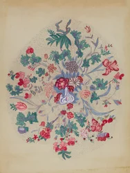 Detalj fra Appliqued Quilt, 19351942.