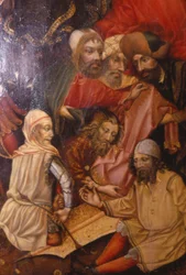 Detalj av korsfestelsen, Frankfurt, Vest-Tyskland, 1430