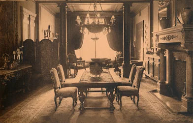 Spisesal ved den cubanske ambassaden i Brussel, Belgia, 1927.