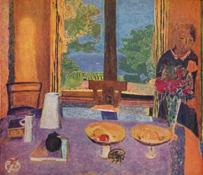 Spisestue i hagen - Interiør, 1937