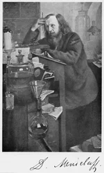 Dmitri Ivanovich Mendeleev 1834-1907, russisk kjemiker, ca 1900-tallet