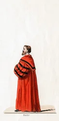 Doctor Butts, kostymedesign for Shakespeares skuespill, Henry VIII, 1800-tallet