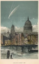 Donatis komet fra 1858 sett over St Paul