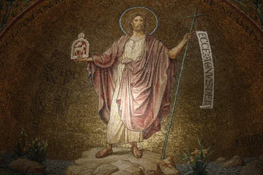 Dormition kloster, Johannes døperen mosaikk, Jerusalem, Israel