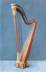 Dobbeltpedalharpe laget av Erard Frères, Paris, midten av 1800-tallet, 1948