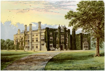 Drakelowe Hall, Derbyshire, hjemmet til Baronet Gresley, c1880