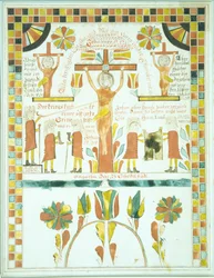Tegning av korsfestelsen, 1800.