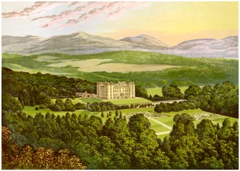 Drumlanrig Castle, Dumfriesshire, Skottland, hjemmet til hertugen av Buccleuch, c1880