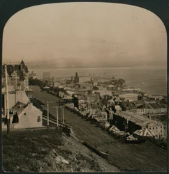 Dufferin Terrace, Old Town og St. Lawrence River fra Citadel, Quebec, Canada, 1906