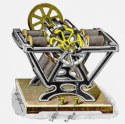 Tidlig elektrisk motor, designet og bygget av fysikeren og ingeniøren Moritz von Jacobi Jacobi 180