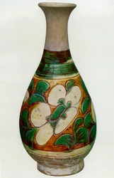 Fajansevase, kinesisk, Tang-dynastiet, 618-907 1925