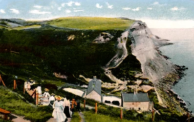 Ecclesbourne Cliff, Hastings, East Sussex, tidlig på 1900-tallet
