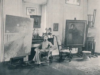Edmond Francois Aman-Jean 1858-1936. Fransk symbolistisk maler, 1898