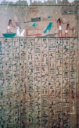 Egyptiske hieroglyfer fra en dødebok