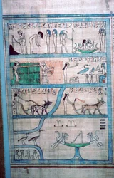 Egyptisk bilde av jordbruk i Elysian Fields