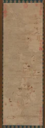 Atten luohans krysser en elv, Ming-dynastiet, 1500-1600-tallet.