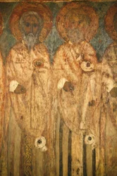 El-Moallaqah kirkefreskomaleri Le Caire Egypt
