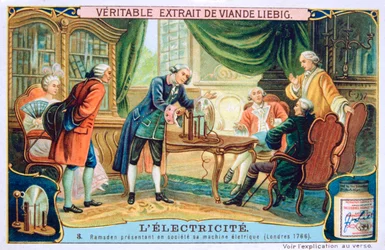 Elektrisitetsdemonstrasjon, London, 1766, c1900