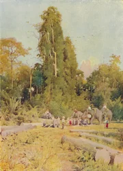 Elephants Piling Teak, 1924