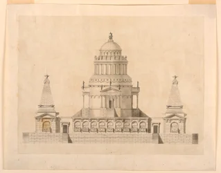 Høyde over et fantastisk mausoleum