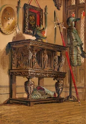 Elizabethansk skjenk eller domstolskap, c1845, 1864