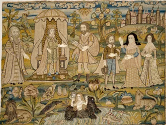 Brodert bilde: Salomos proklamasjon, midten av 1600-tallet